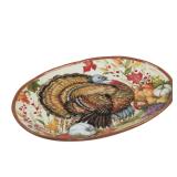 Harvest Blessings Ceramic Oval Turkey Platter ...