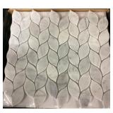 MSI Carrara White Bliss Leaf Marble Mosaic Tile...