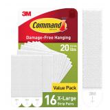 Command 20 lb X-Large Picture Hanging Strips,...