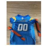 NFL, Chargers Dog Jersey, 00, Blue -...