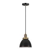 HennHart 8 BlackBrass Pendant Light