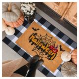 Halloween Front Door Mat Combo Set, Spider Web...