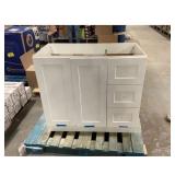 White Shaker Vanity Base Cabinet - Bathroom...