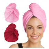 Turbie Twist 2-Pack Microfiber Hair Towel for...