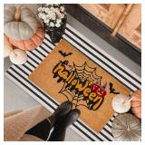 Halloween Front Door Mat Combo Set, Spider Web...