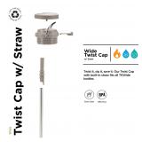 Klean Kanteen TKWide Twist Cap with Straw Kit -...