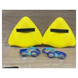 Swim Paddles  Goggles Combo