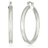 Nine West Silver Tone Hoop Earrings