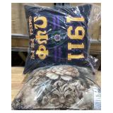 Omega Psi Phi Pillow - 1911 Design, Floral Pattern