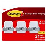 Command Broom and Mop Gripper, Plastic, 3-Pack,...