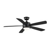 Averly 52 in. Indoor Matte Black Ceiling Fan...