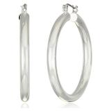 Nine West Silver Tone Hoop Earrings