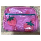 Strawberry Pouch, Cosmetic Bag, Accessories, Pink