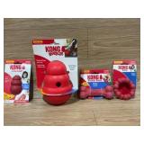 KONG Dog Toy Bundle Wobbler Classic Bone Red