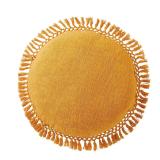 Indigo Ink 20 Round Yellow Throw Pillow