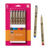 SAKURA Pigma Micron 05 Ink Pen Set 6-Pc