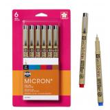 SAKURA Pigma Micron 01 Ink Pen Set 6pk Multi