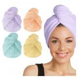 Turbie Twist Large Microfiber Hair Towel 4-Pack