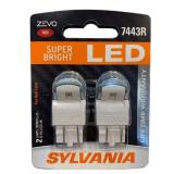 SYLVANIA 7443R RED ZEVO LED Mini, 2 Pack