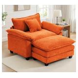 Oversized Chenille Accent Chair with...