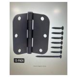 Everbilt 3-1/2 in. x 5/8 in. Radius Matte Black...