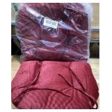Chair Pads Seat Cushion, Ties, Burgundy,3 pc