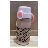 Pink Leopard Print Water Bottle 16-20oz