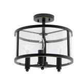 Elegant Designs 13 Brushed Nickel Semi-Flushmount