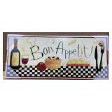 Bon Appetit Kitchen Wall Decor 24x8