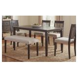 Classic Country Dining Room Set, with 4 Chairs...