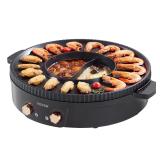 VEVOR 1800W 2-in-1 Electric Hot Pot Grill