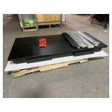 Black 63 Rectangular Desk w 3-Drawers