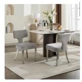 Dining Chairs Set of 2 Chenille Accent Chairs