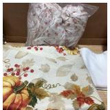 Multicolor Floral Fall Tablecloth Set