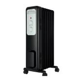 Black 1500W Electric 3 Speed Oil-Filled Radiant...