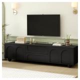 Cream Style TV Stand with Arched Doors & 2...