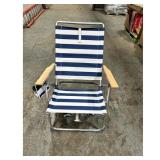 Beach Chair - Striped, Lightweight, Portable,...