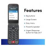 Lively Jitterbug Flip2 Cell Phone Red 4.3 L