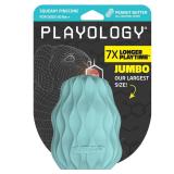 Playology Blue PB Squeaky Pinecone Dog Toy 4.5in