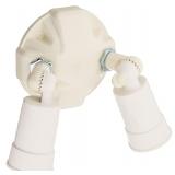 HALO 300-Watt White Outdoor Twin-Head Security...