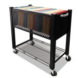 Vertiflex Black Open-Top File Cart
