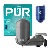 PUR Lead-Reducing Faucet Water Filter Grey