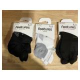 Feetures Max Cushion Socks Trio Size L