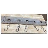 Rustic Wood Coat Rack 30 5 Hooks