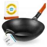YOSUKATA Carbon Steel Wok 13.5