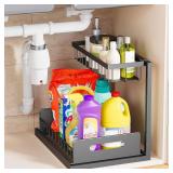 VUSIGN 2 Tier Under Sink Organizer