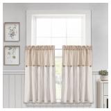 Lush Decor Linen Kitchen Tiers 29W x 36L