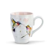 DEMDACO Lovebirds Mug Watercolor Pink 4x5