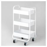 Brightroom 3-Tier White Utility Cart 31.3H