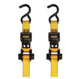 DEWALT 1 x 12 Ratchet Tie-Down Straps 2-Pk